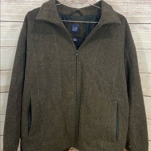 Mens GAP DK Brown Wool Jacket
